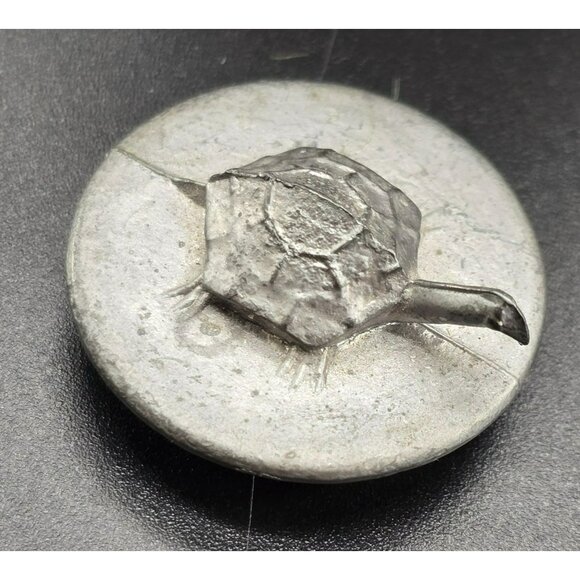 Chinese Silver Pewter Teapot With Turtle Lid & Decorative Embossed Panels JE407 - Picture 5 of 12